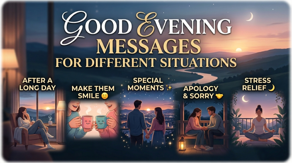 Good Evening Messages for Different Situations