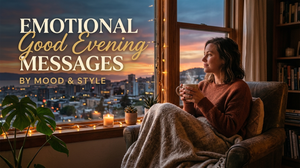 Emotional Good Evening Messages by Mood & Style