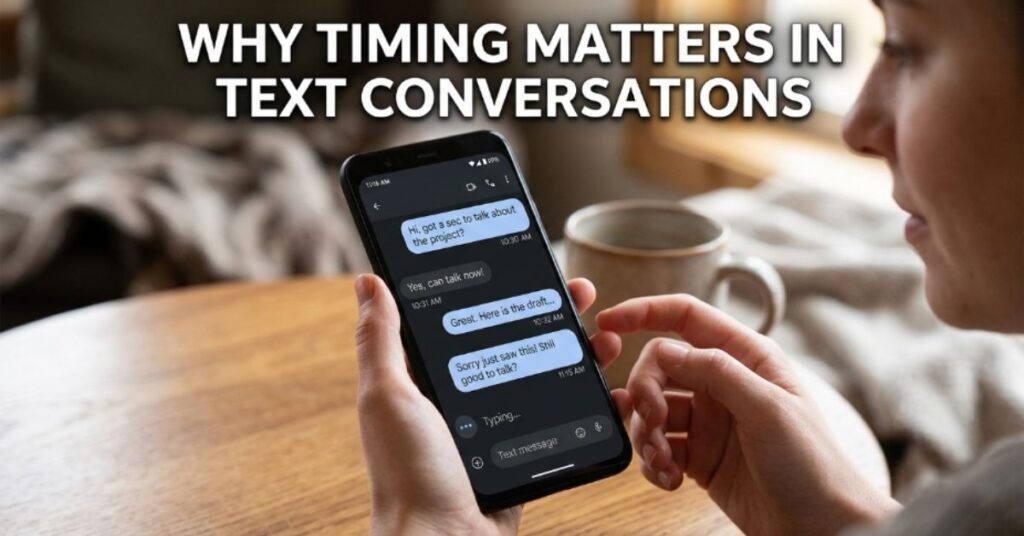 Why Timing Matters in Text Conversations