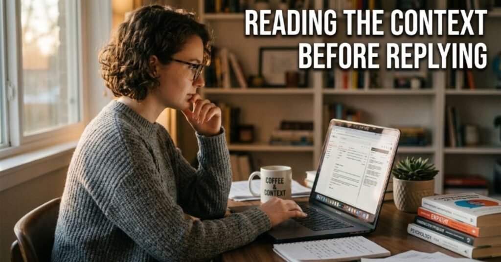 Reading the Context Before Replying