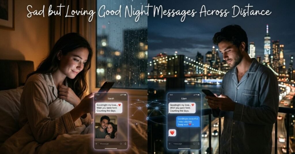 Sad but Loving Good Night Messages Across Distance