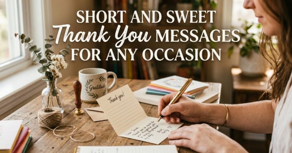 Short and Sweet Thank You Messages for Any Occasion
