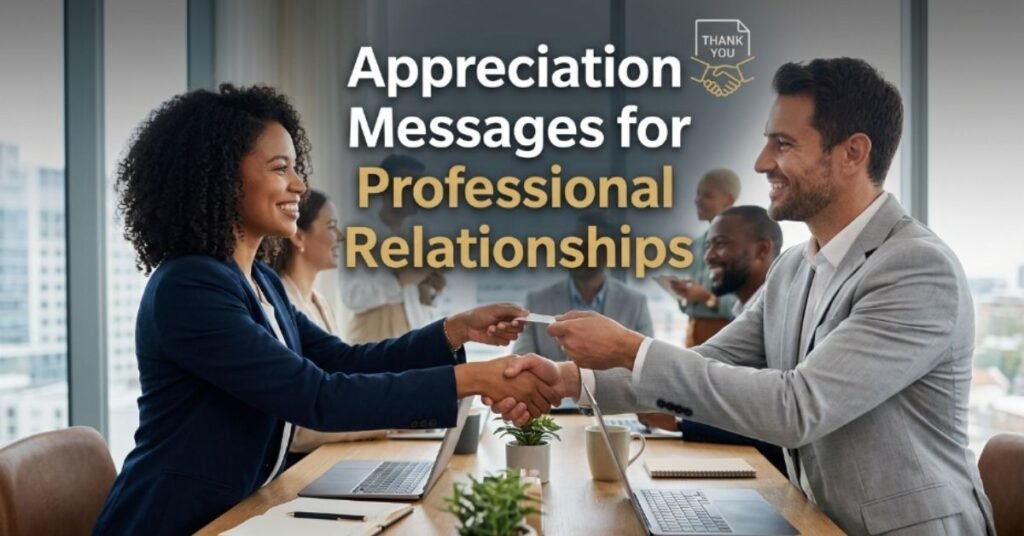 Appreciation Messages for Professional Relationships