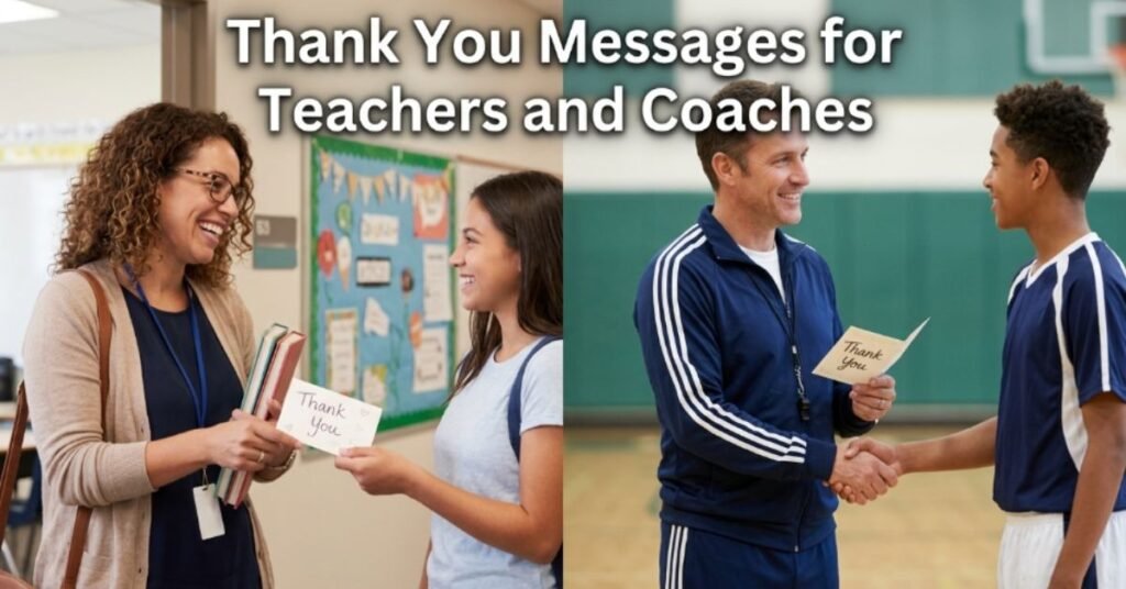 Thank You Messages for Teachers and Coaches