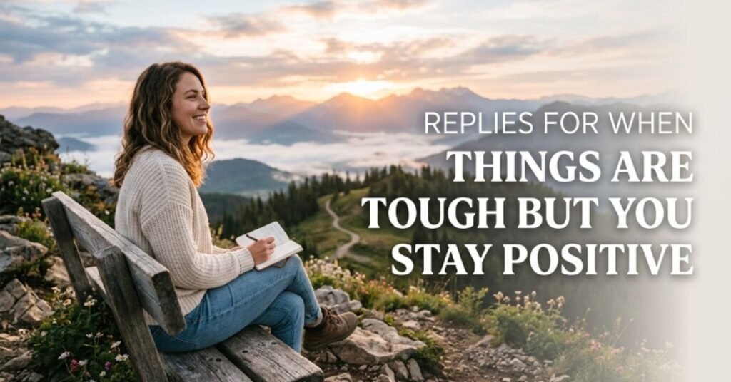 Replies for When Things Are Tough But You Stay Positive