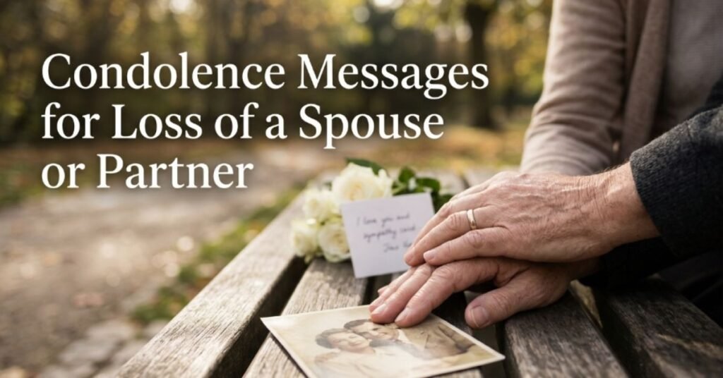 Condolence Messages for Loss of a Spouse or Partner