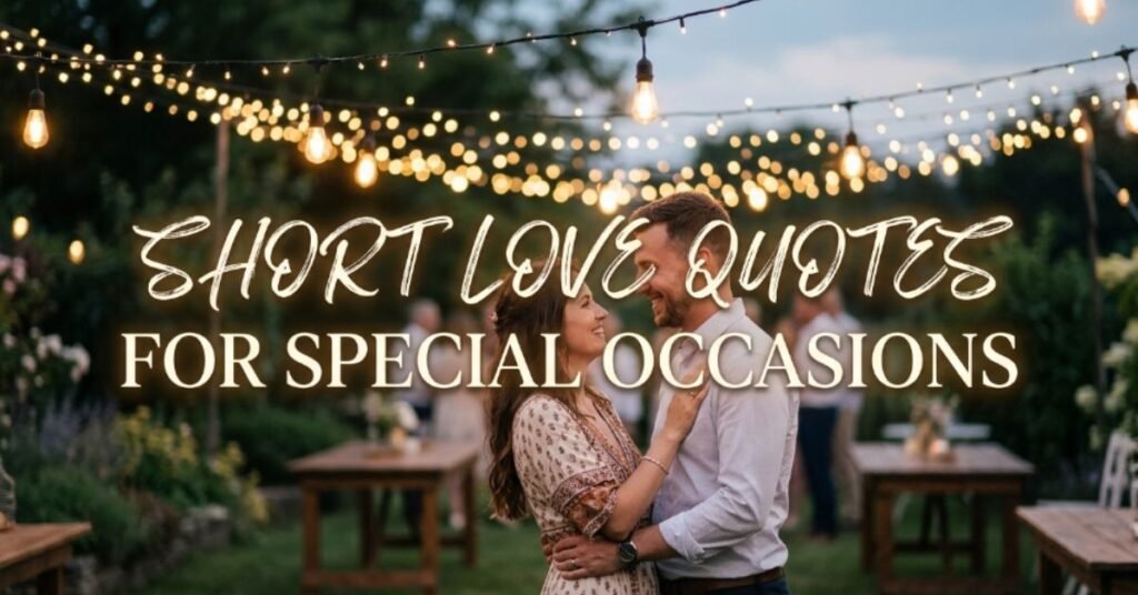 Short Love Quotes for Special Occasions