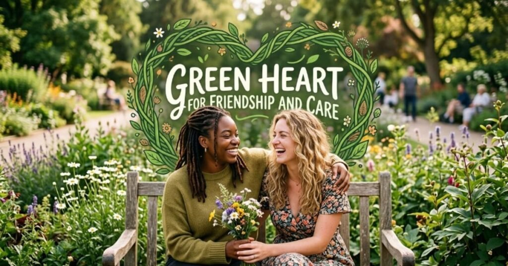 Green Heart for Friendship and Care