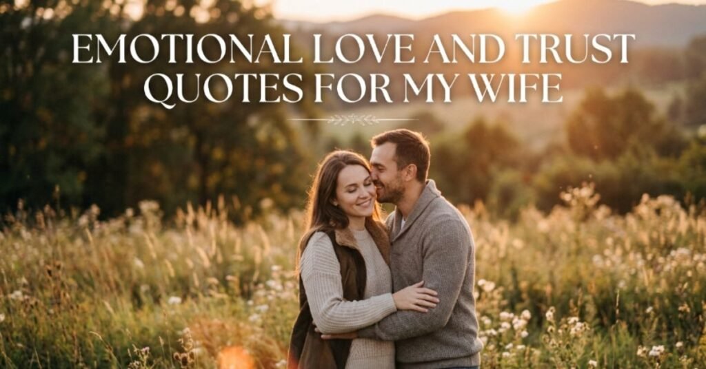 Emotional Love And Trust Quotes For My Wife
