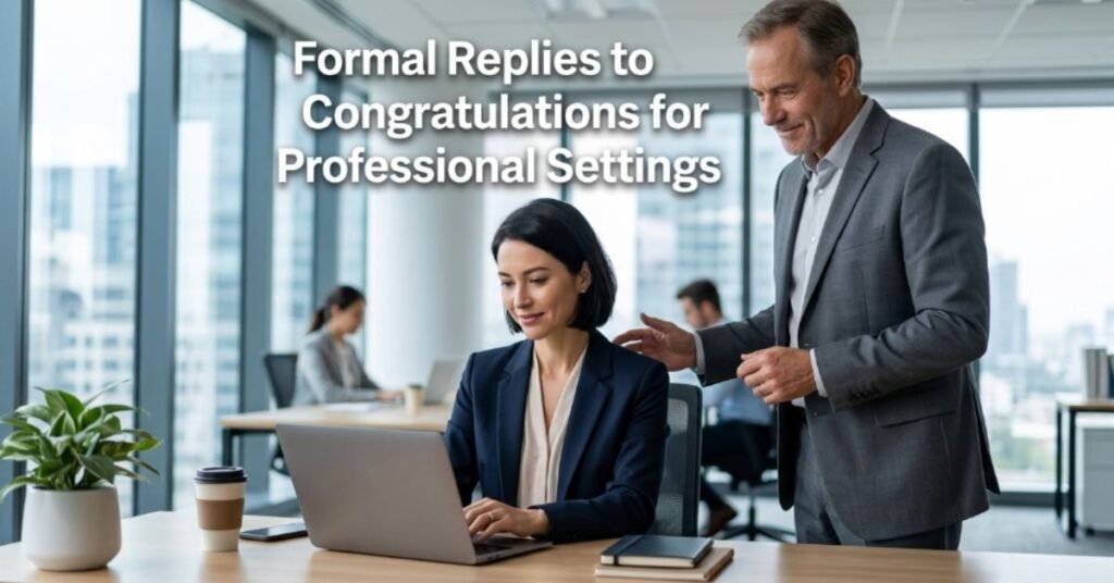 Formal Replies to Congratulations for Professional Settings