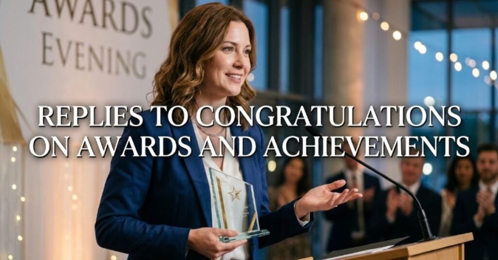 Replies to Congratulations on Awards and Achievements