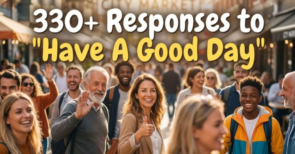 330+ Responses to "Have A Good Day"