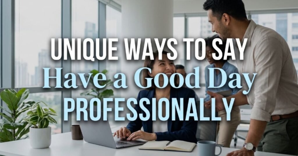 Unique Ways to Say Have a Good Day Professionally