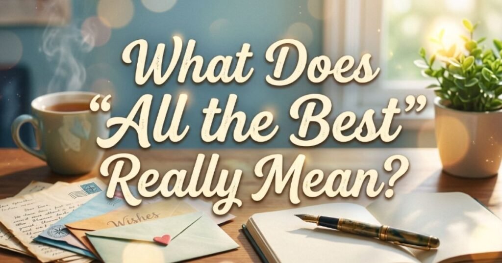 What Does "All the Best" Really Mean?