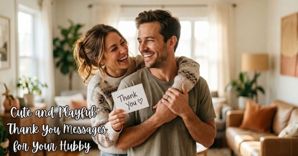 Cute and Playful Thank You Messages for Your Hubby