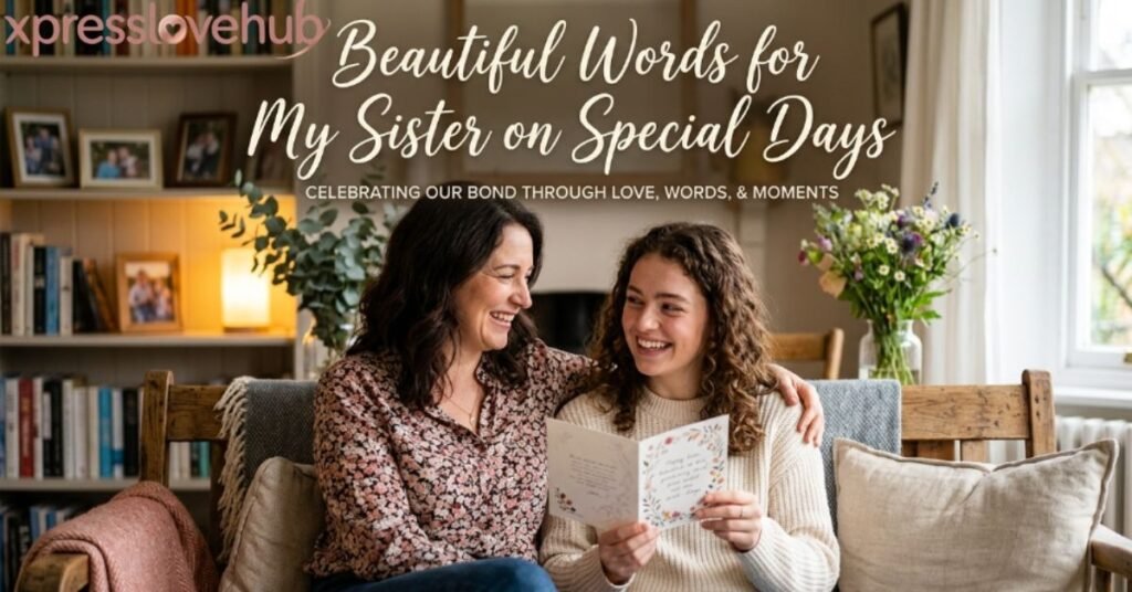 Beautiful Words for My Sister on Special Days