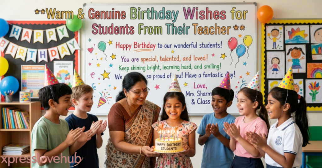 Warm and Genuine Birthday Wishes for Students From Their Teacher