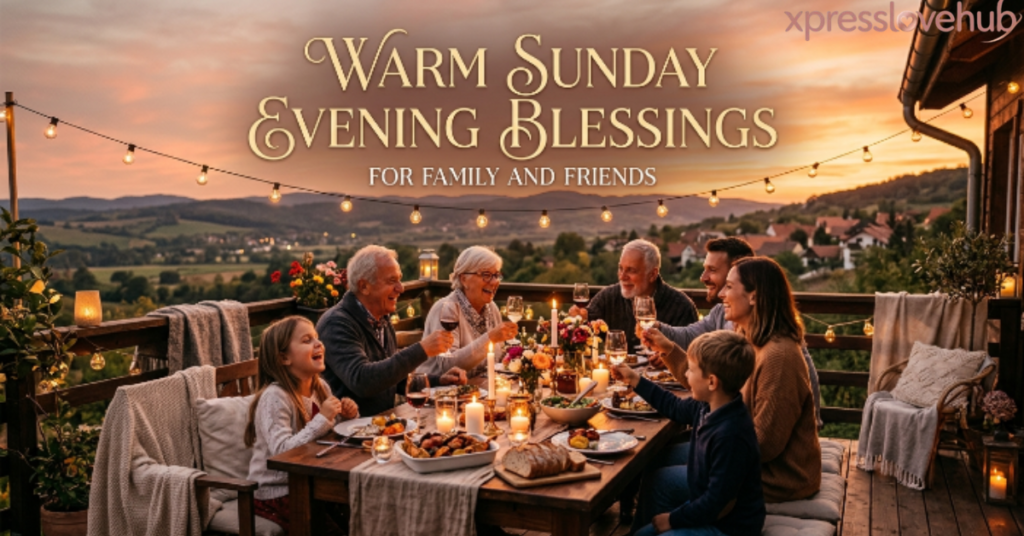 Warm Sunday Evening Blessings for Family and Friends