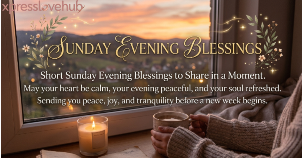 Short Sunday Evening Blessings to Share in a Moment
