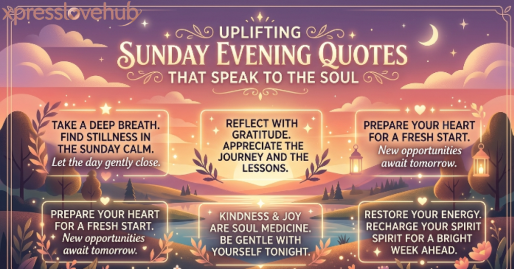Uplifting Sunday Evening Quotes That Speak to the Soul
