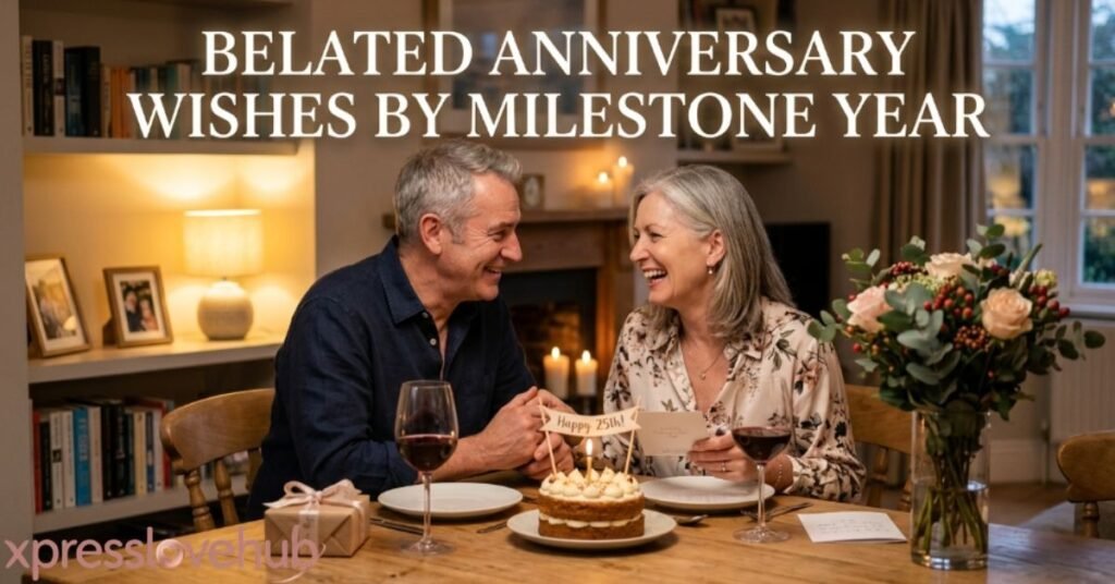 Belated Anniversary Wishes by Milestone Year