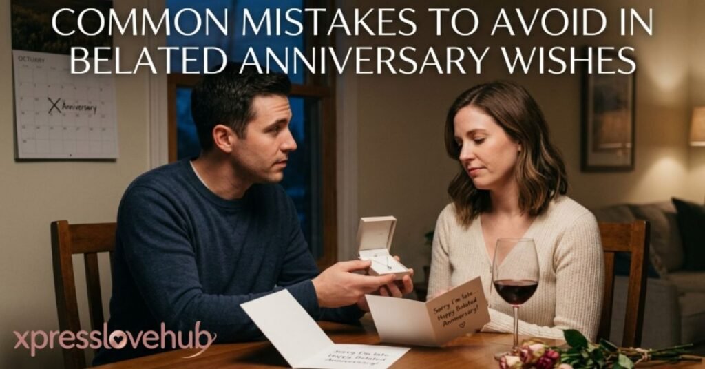 Common Mistakes to Avoid in Belated Anniversary Wishes