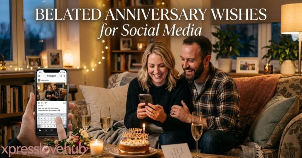 Belated Anniversary Wishes for Social Media
