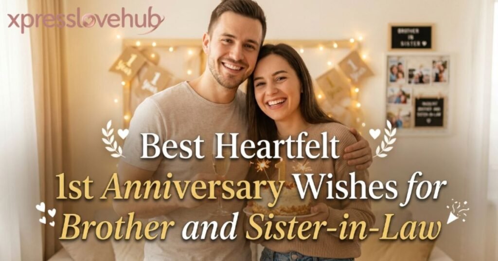 Best Heartfelt 1st Anniversary Wishes for Brother and Sister-in-Law