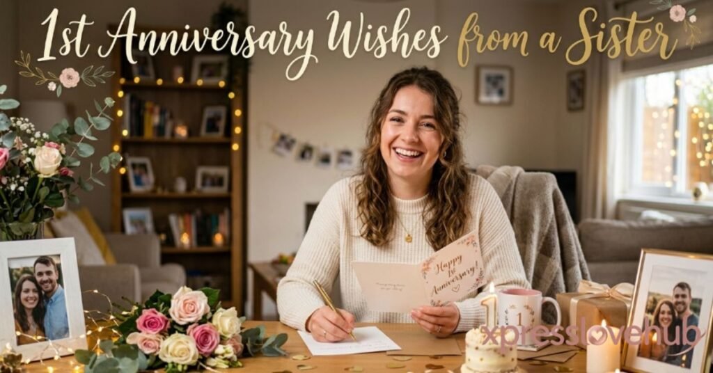 1st Anniversary Wishes from a Sister