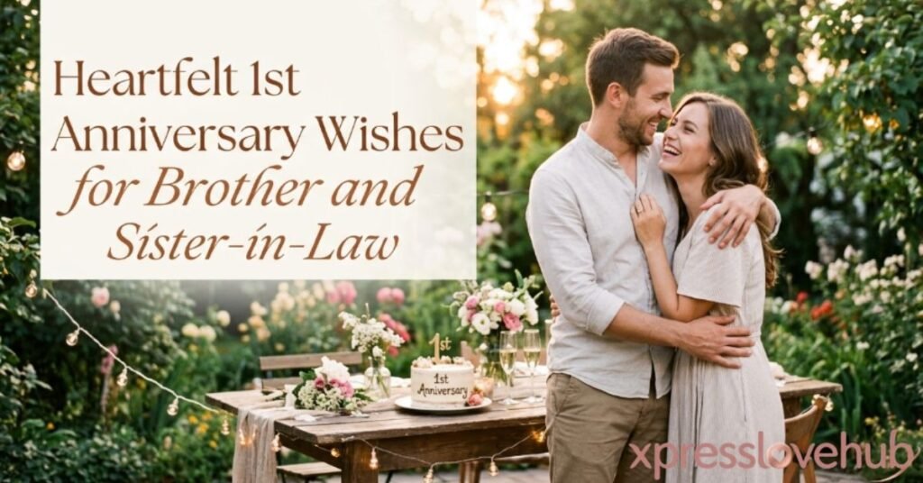 Heartfelt 1st Anniversary Wishes for Brother and Sister-in-Law