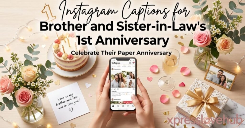 Instagram Captions for Brother and Sister-in-Law's 1st Anniversary