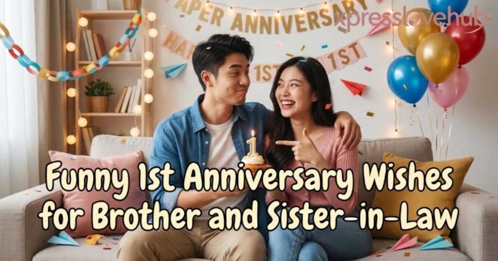 Funny 1st Anniversary Wishes for Brother and Sister-in-Law
