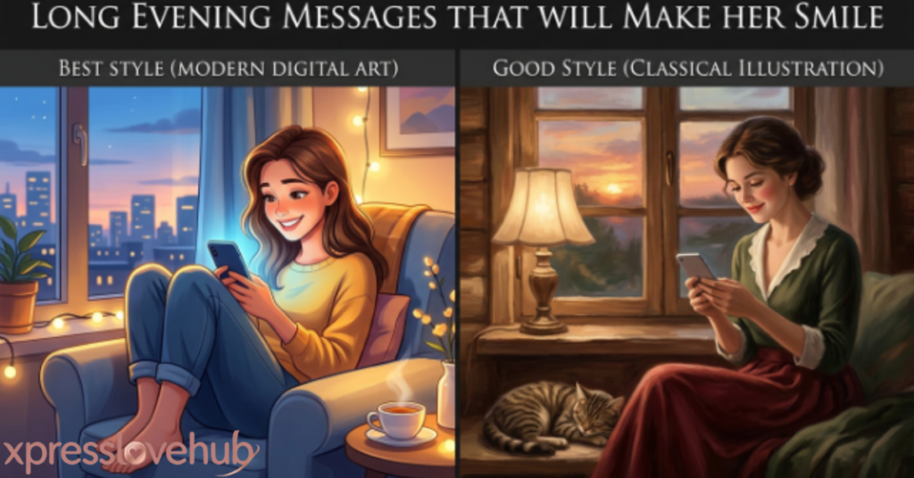 Long Evening Messages That Will Make Her Smile
