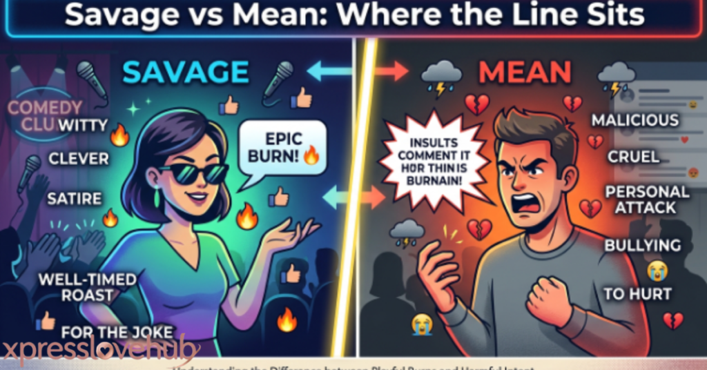 Savage vs Mean: Where the Line Sits