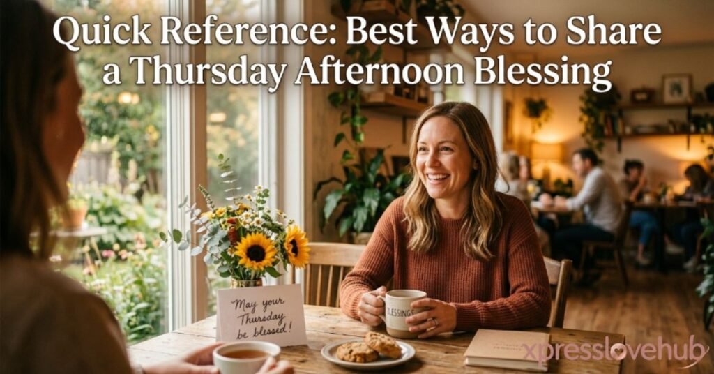 Quick Reference: Best Ways to Share a Thursday Afternoon Blessing