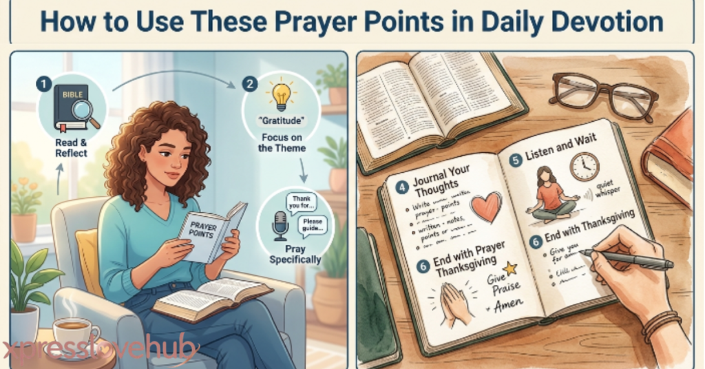 How to Use These Prayer Points in Daily Devotion