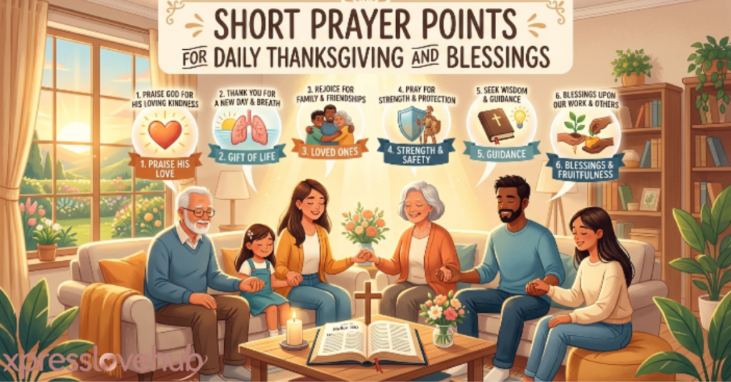 Short Prayer Points for Daily Thanksgiving and Blessings