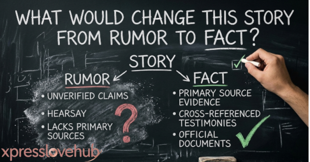 What Would Change This Story From Rumor to Fact