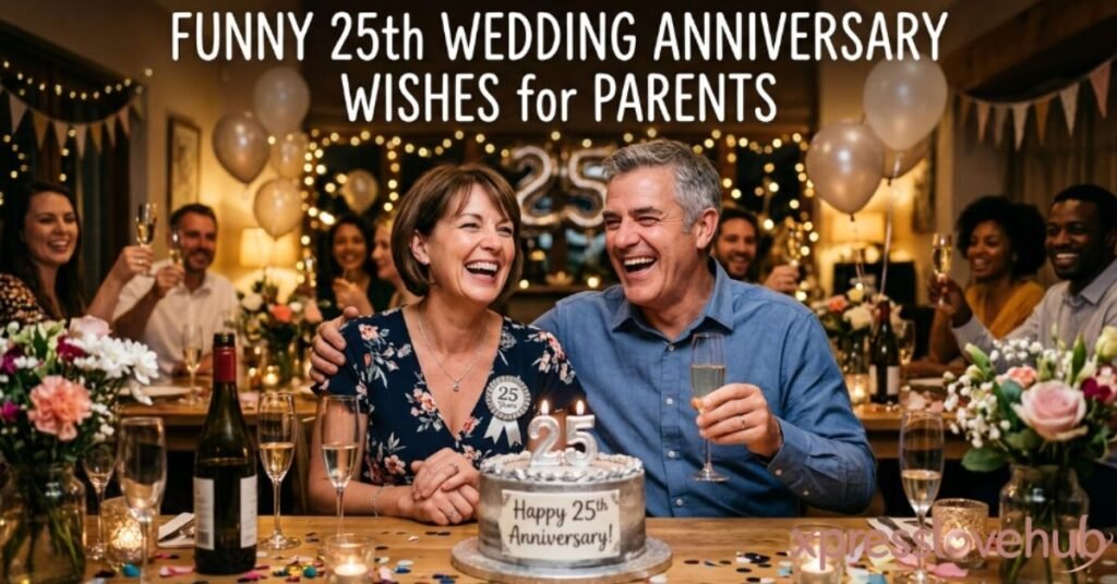 Funny 25th Wedding Anniversary Wishes for Parents