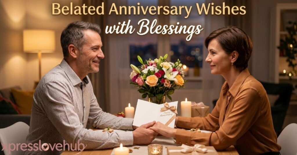 Belated Anniversary Wishes with Blessings